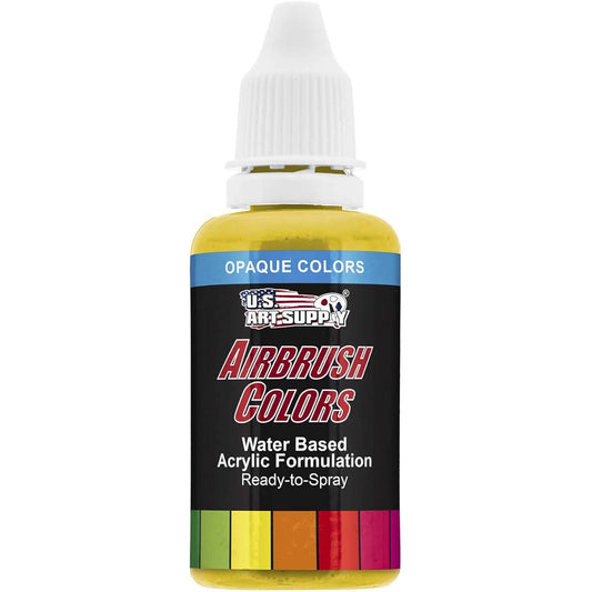 US Art Supply Airbrush Paint, 1 oz. Opaque Bright Yellow