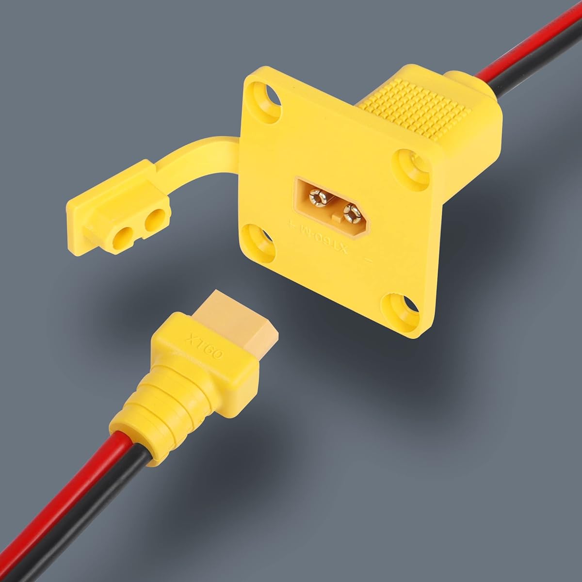 CERRXIAN 1m 12awg XT60 Male to Female Mount Panel Cable (xt60-MF)