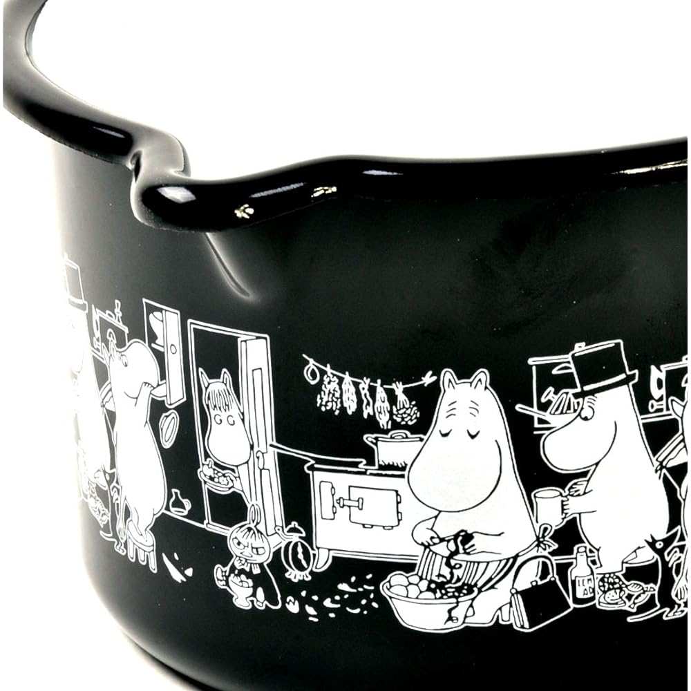 P.O.S. Moomin Muurla Enamel Black Jam Milk Saucepan approx. 250×105×145mm