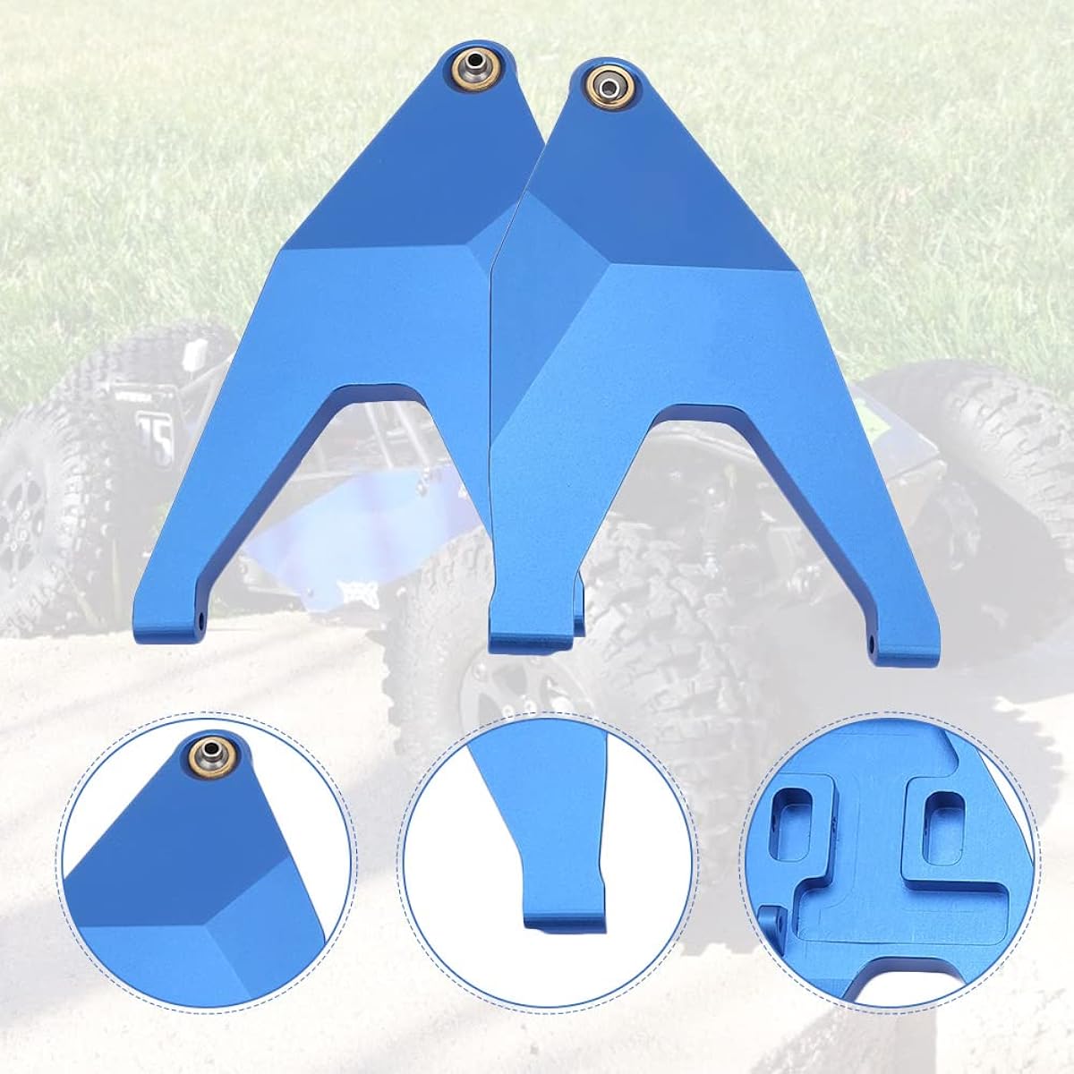 Alloy Front Lower Suspension Arm 2pcs RC Swing Arm Pull Rod Link for UDR RC Truck Model Accessories (Blue) Model Car Accessories Udr Lower A Arm Traxxas Udr Lower A Arm