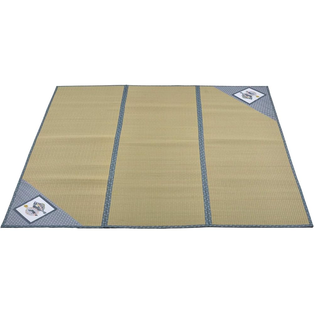 Hagiwara Rush Blue Approximately 180X240cm Rush Rug (with lining) Compact Storage "Flat" 81931210