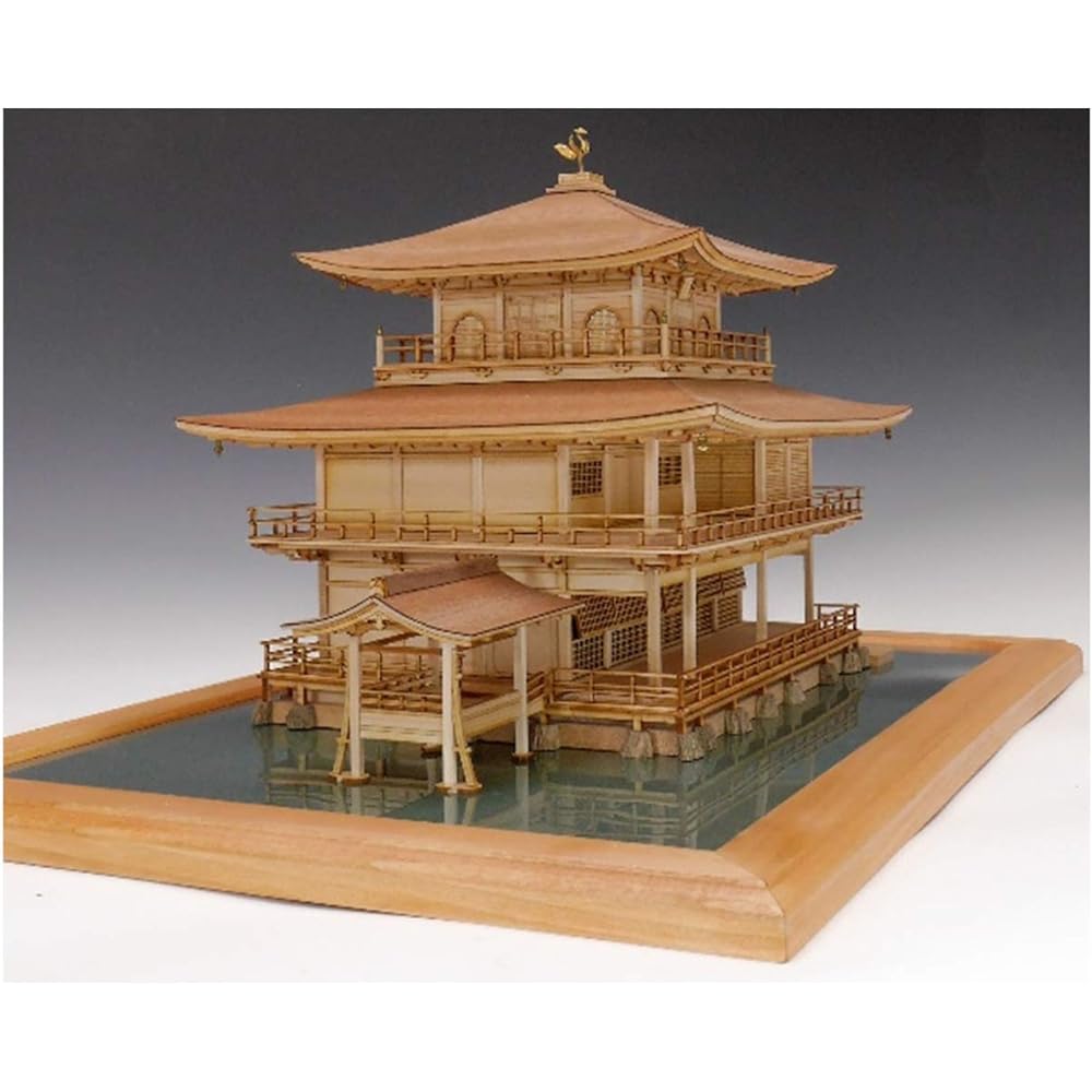Woody Joe 1/75 Rokuonji Kinkaku Shiraki Wooden Model Assembly Kit