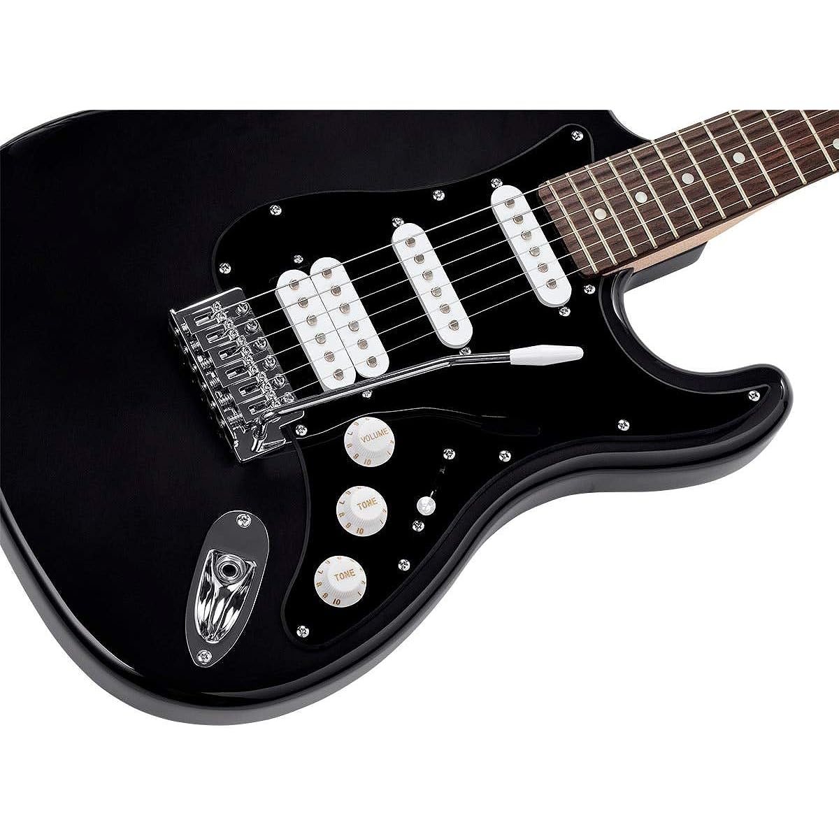 Monoprice 6-String Solid Body Electric Guitar Ambidextrous Black (610370)