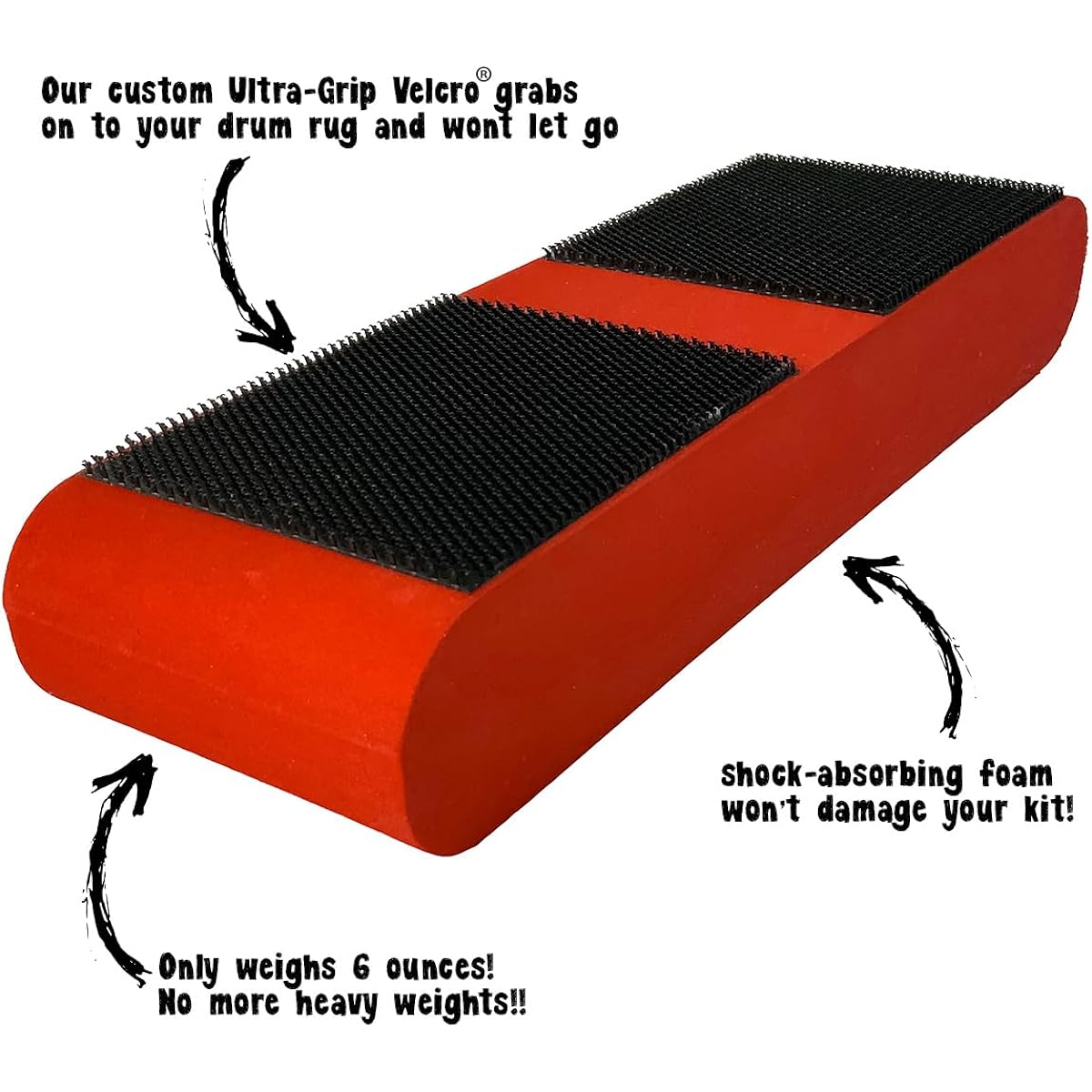 KickBlock - World's Best Bass Drum Anchor System (Brick Red)
