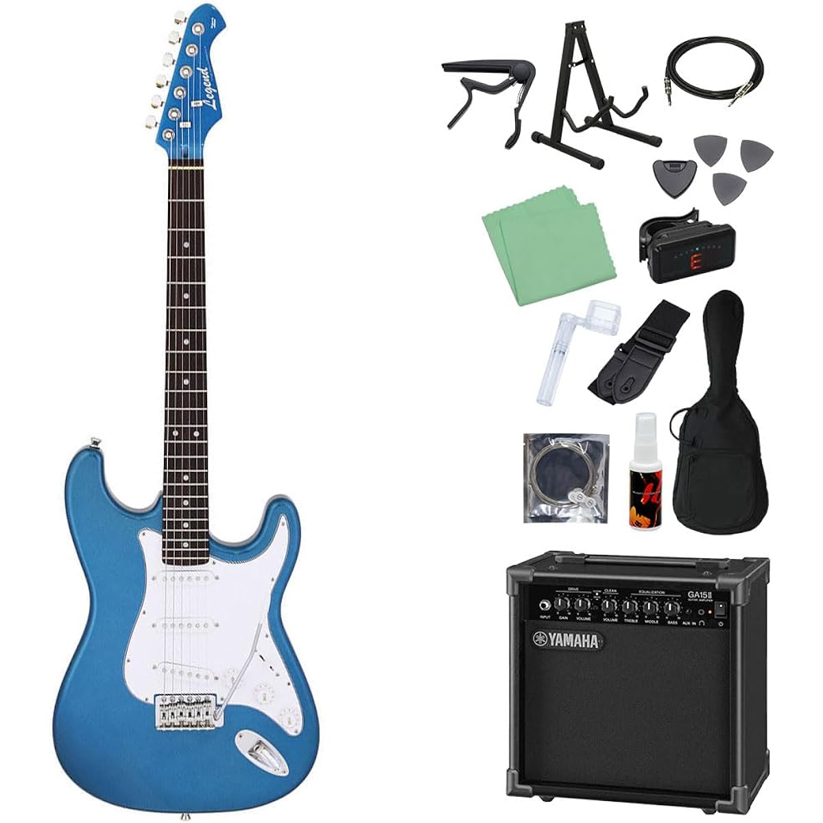 LEGEND LST-Z Electric Guitar Beginner 14-piece Set [Yamaha Amplifier Included] MBMB Stratocaster Type Legend