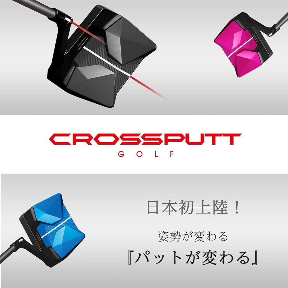 CROSSPUTT Putter Stealth2.0 No more 3 putts Putter Golf club Mallet type Patented 2 lines
