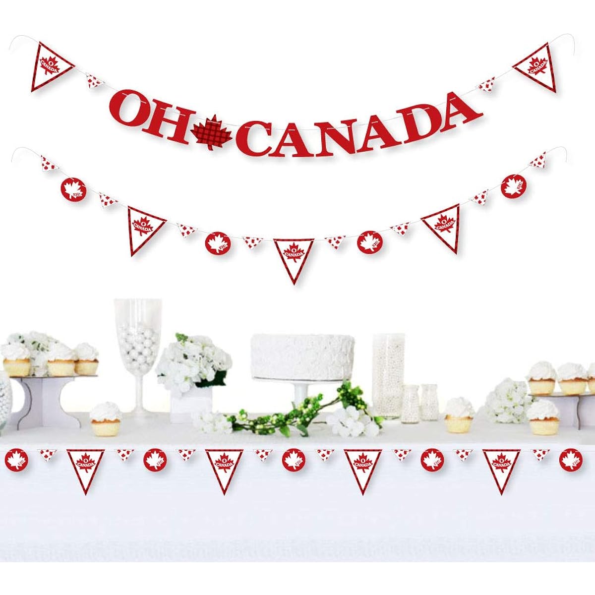 Canada Birthday - Canada Party Letter Banner Decorations - 36 Banner Cutouts and Letters of Canada Banner