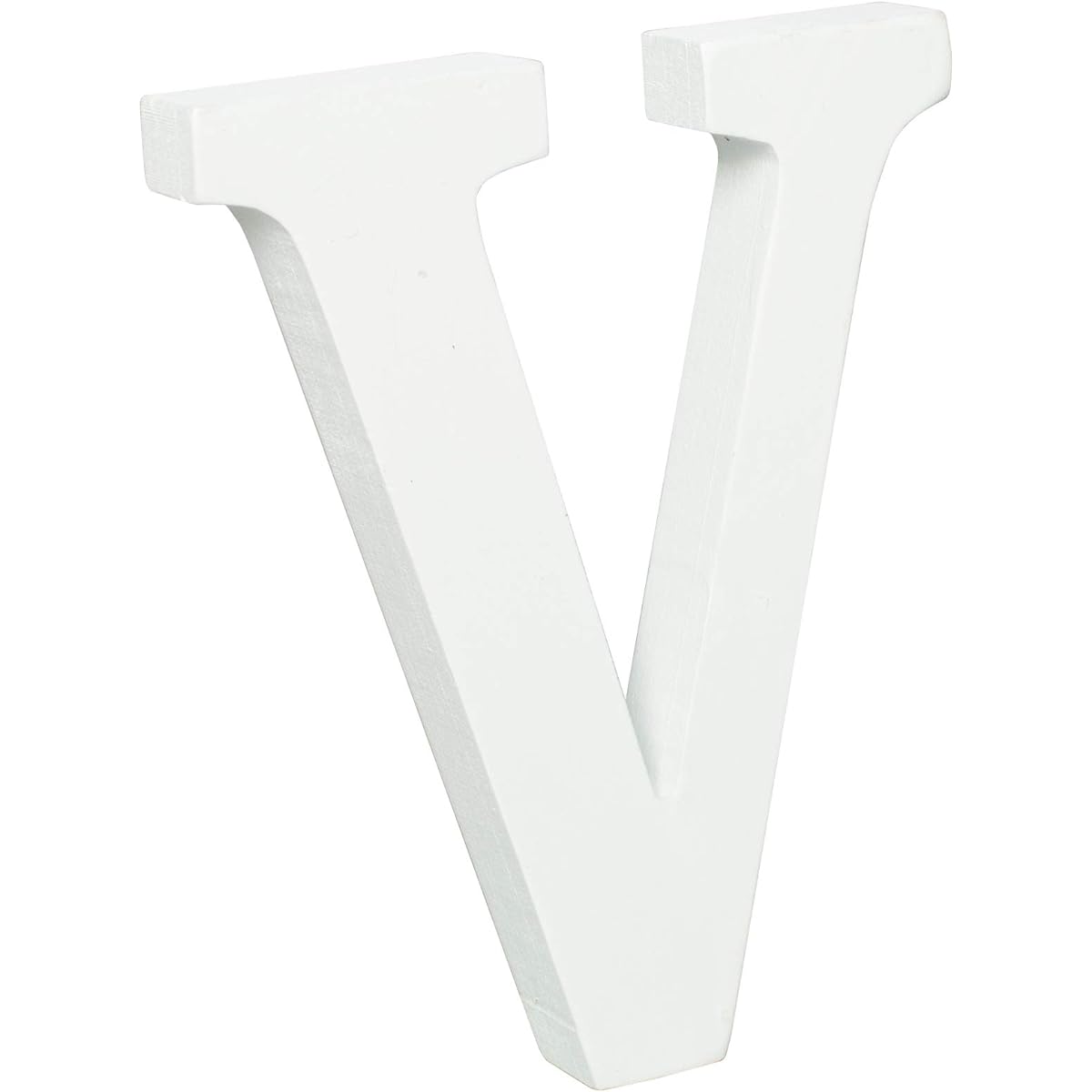 Simple Elements Decorative Wooden Letter (V) 3D White Wooden Letter Decoration for Kids Baby Name Girl Bedroom Wedding Birthday Party Home Decoration