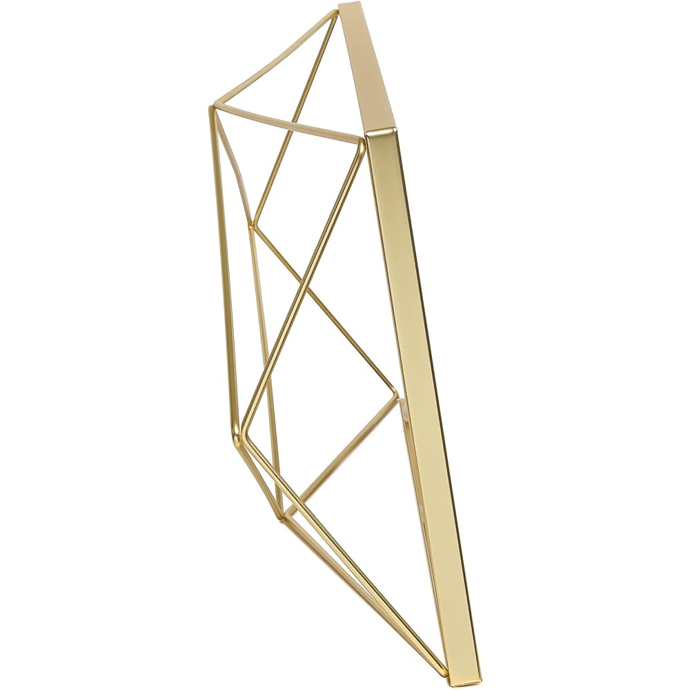 umbra Photo Frame Photo Display Interior Frame Brass Multi 3-sided Photo Picture Frame PRISMA Wall Hanging Tabletop Gift Stylish 2313019221
