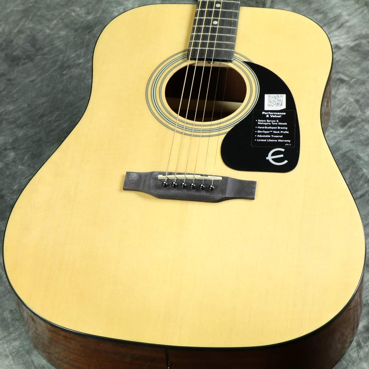 Epiphone Acoustic Guitar DR-100 NA Epiphone Introductory Folk Guitar for Beginners