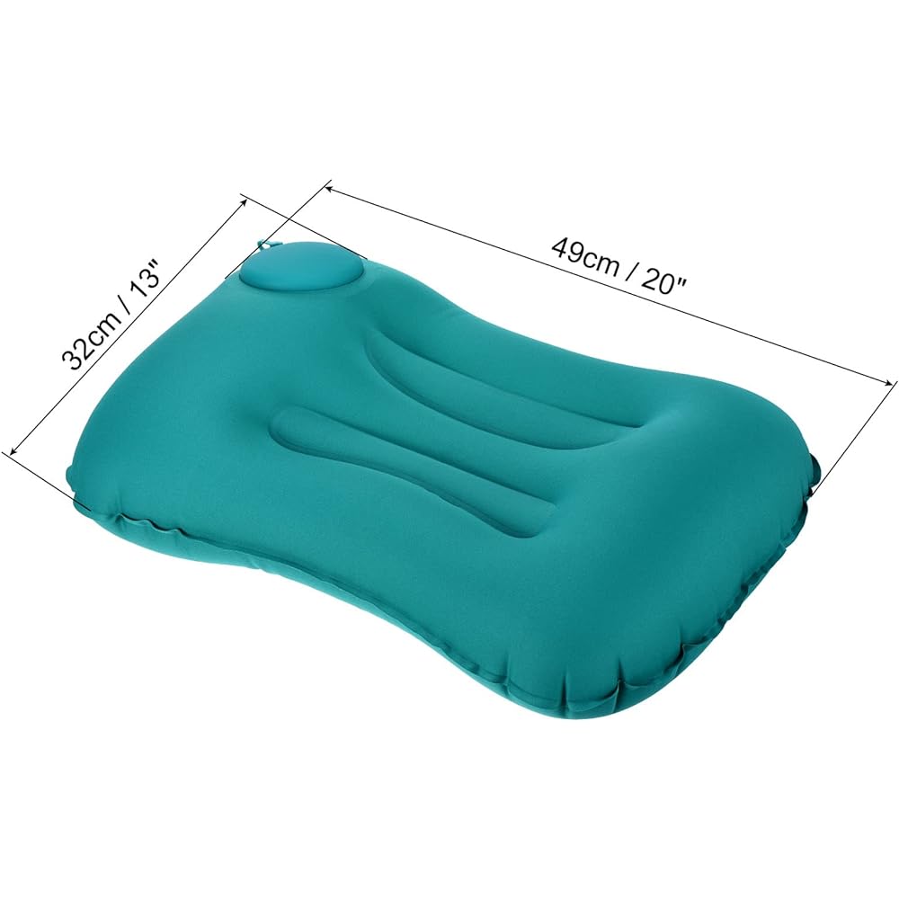 PATIKIL Camping Pillow 2 Pack Portable Camping Beach Pillow Ultralight Inflatable Travel Airplane Pillow Lumbar Support for Hiking Backpacking Green