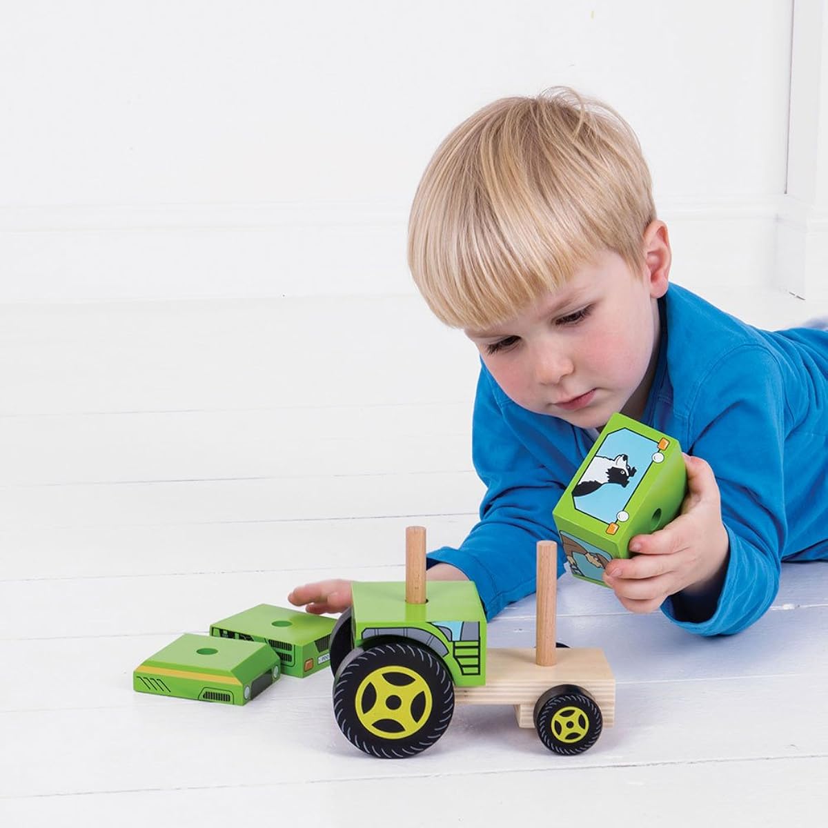 Bigjigs Toys Stackable Tractor