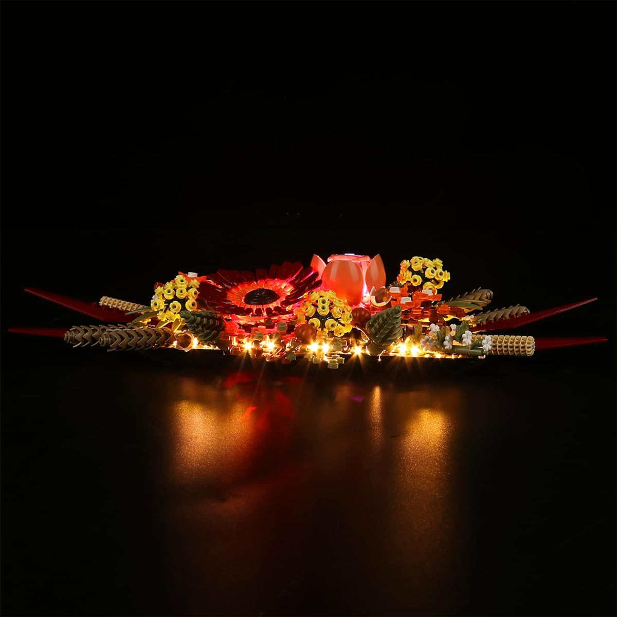 Bourvill LED Light Kit for Lego Dried Flower Centerpieces 10314 Light Set Compatible with Lego 10314 Set Classic Version (Light Kit without Model)