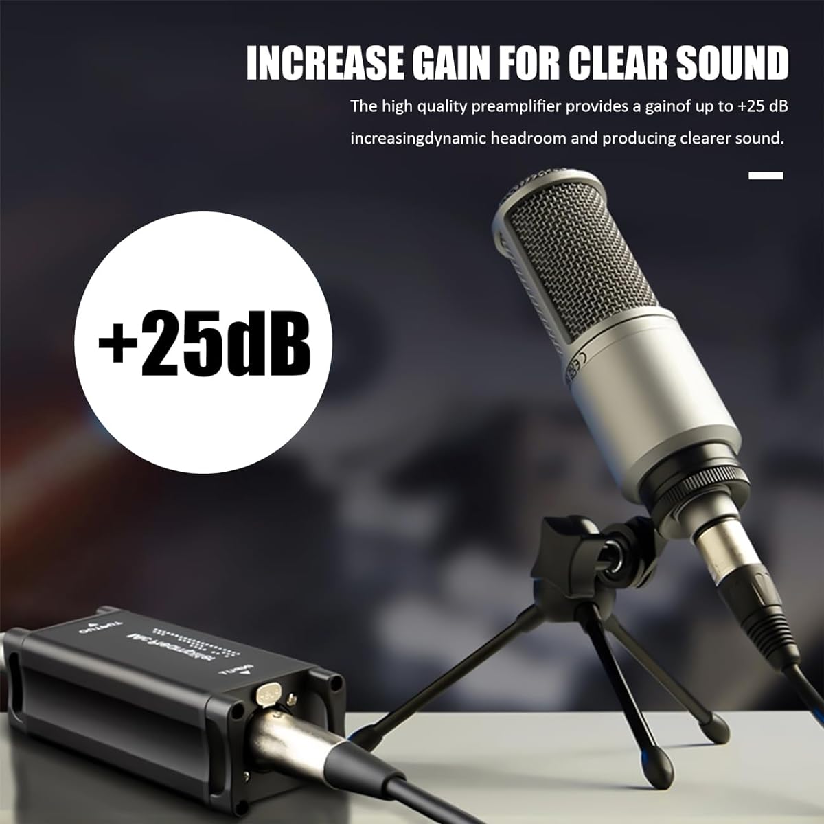 Micfuns M11 Microphone Amplifier for 48V Microphone