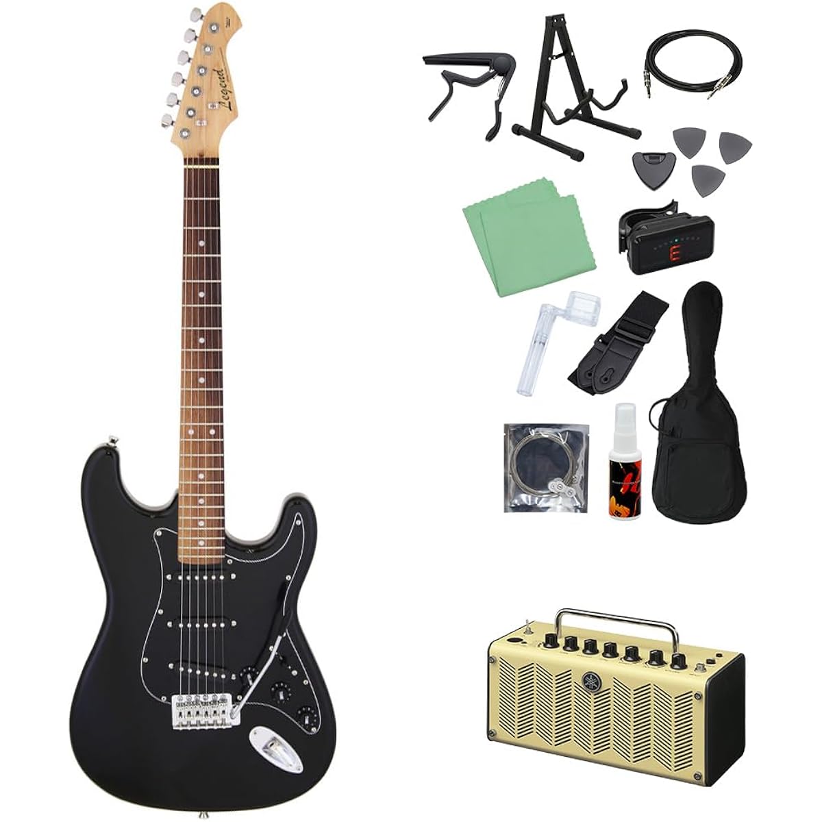LEGEND LST-Z B Electric Guitar Beginner 14-piece Set [Includes THR5 Amplifier] Stratocaster Black Legend