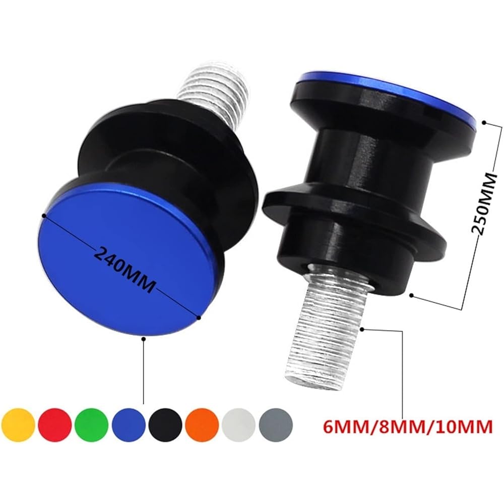 Stand Screw Slider Motorcycle Swing Arm Spool Slider M8 Swing Arm Swing Arm Bracket Screw is very suitable for Suzuki SV650/650S SV650S SV 650 1999-2011 (Color: Silver)