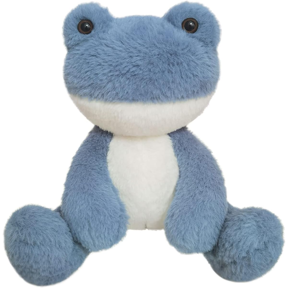 Doindute Navy Blue Frog Plush Toy, Cute Fluffy Frog Toy, Soft Cuddly Stuffed Animals for Boys Girls, Gifts for Kids and Girlfriend, 16 Inch