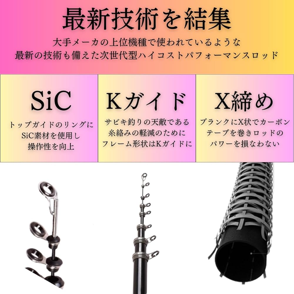Marild Tokyo Sabikist Isopole No. 3 3.6~5.4m Comes with a replacement piece for peace of mind even if it breaks