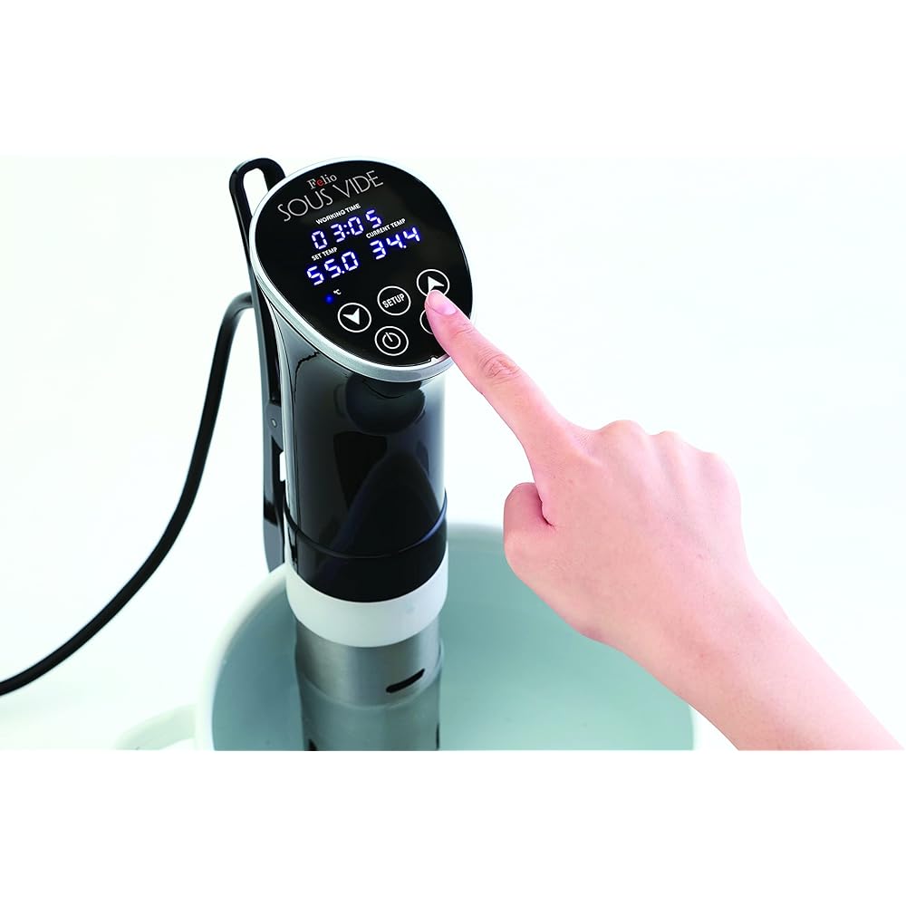 Fujisho Felio NEW Low Temperature Cooker Sous vide cooking Black Can be set in 0.5℃ increments Includes notification function F20403