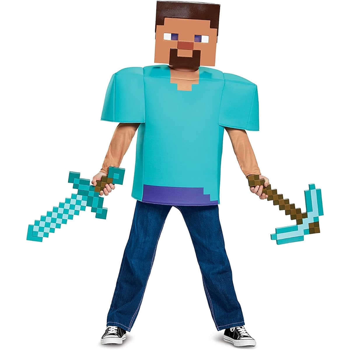 Disguise Minecraft Costume Sword and Pickaxe Combo Official Minecraft Costume Accessories Set for Kids, See the Pictures, One Size