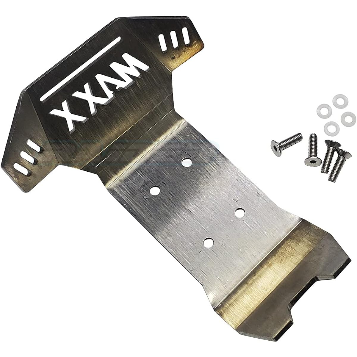 Raidenracing Stainless Steel Front Skid Plate Compatible with Traxxas 1/10 New MAXX - Standard 1 Piece
