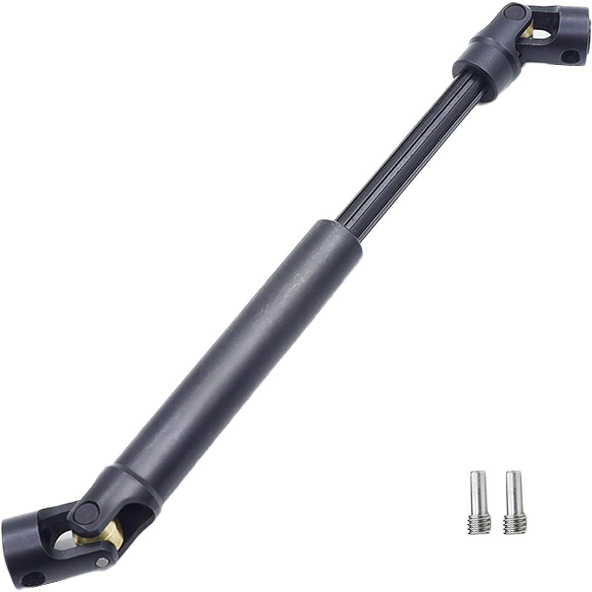 HOPLEX Stainless Steel Drive Shaft Black Coated Heavy Duty Drive Shaft for TRX4 Axial SCX10 90046 AXI03007 Redcat Gen 8 RC 1/10 Crawler Car Upgrade Accessories (105-145mm)
