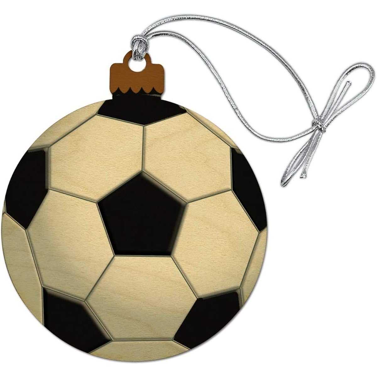 Soccer Ball Soccer Wood Christmas Tree Holiday Ornament