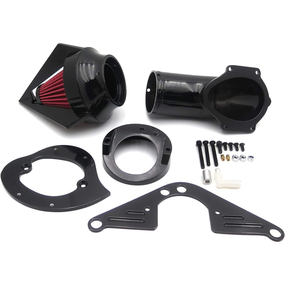 HTTMT- Glossy Black Diamond Air Cleaner Intake Kit Compatible with Yamaha Road Star 1600 1700 99-12 [P/N: MT225C-008]