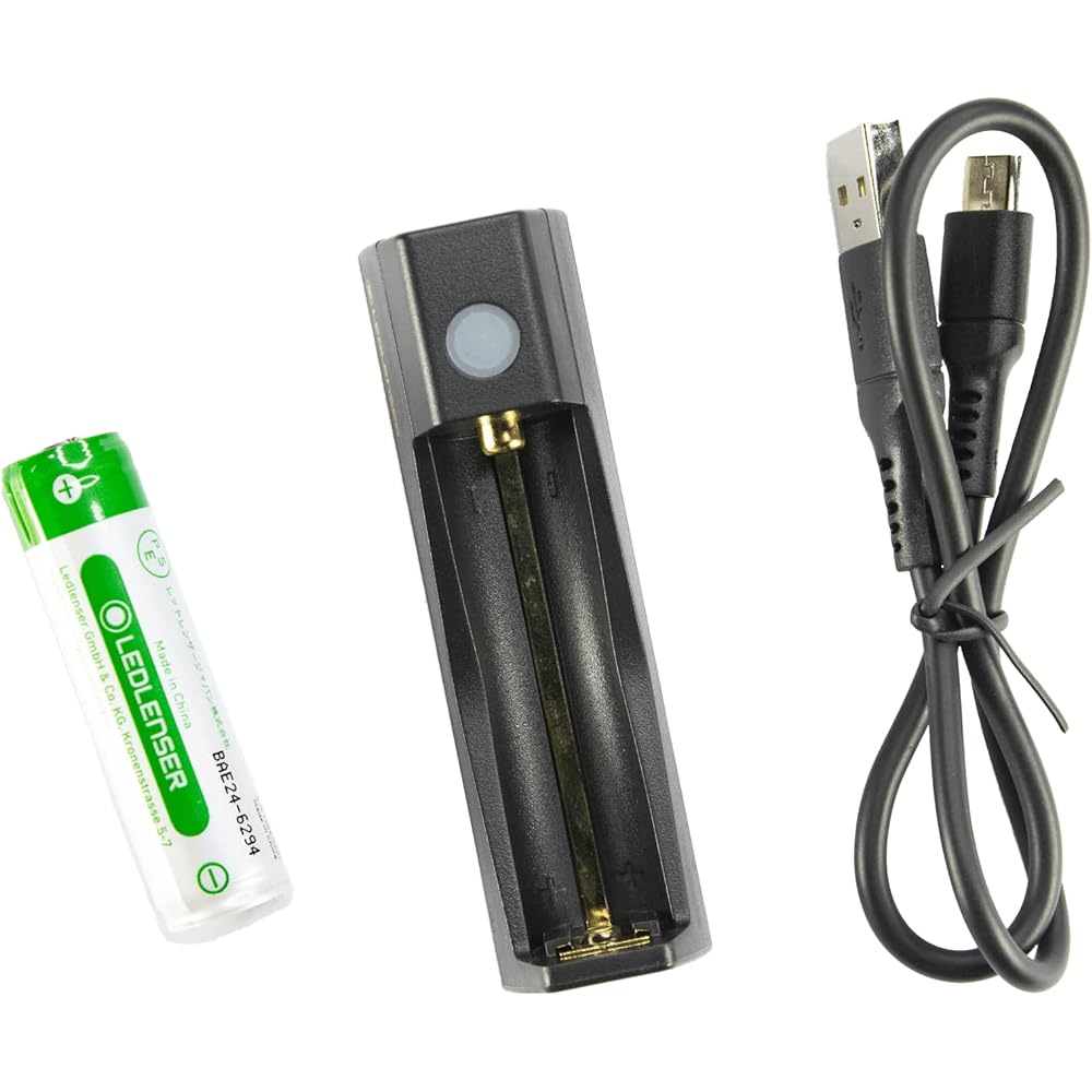 Ledlenser Battery & Charger Set for MH3/MH4/MH5 USB Rechargeable [Genuine Japanese Product]