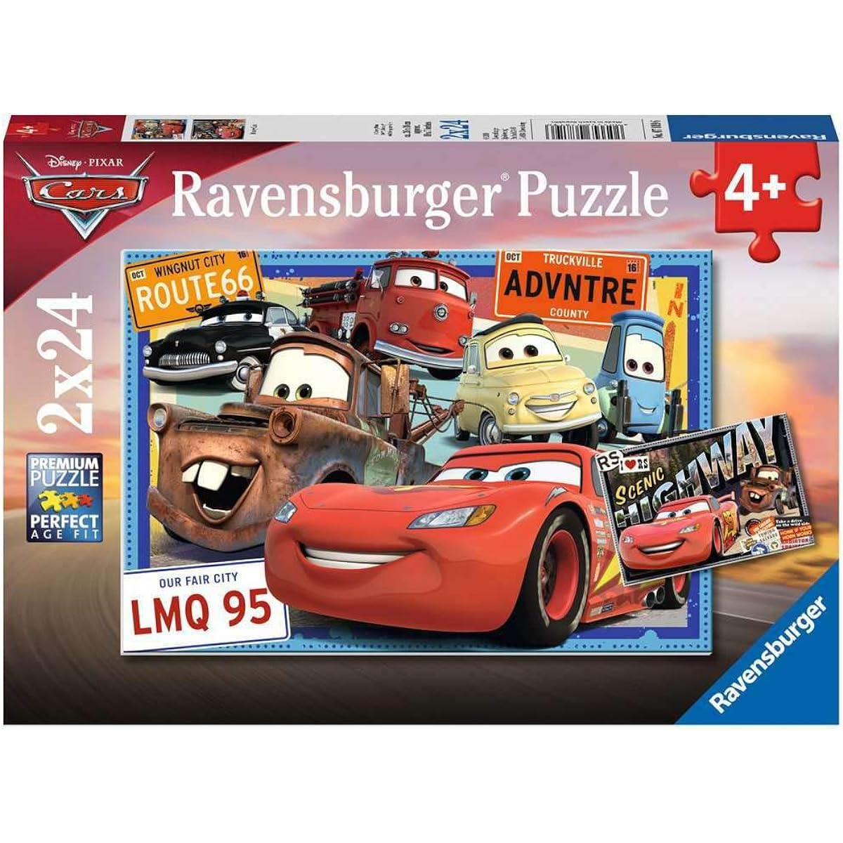 Disney Cars. Puzzle 2 x 24 Teile