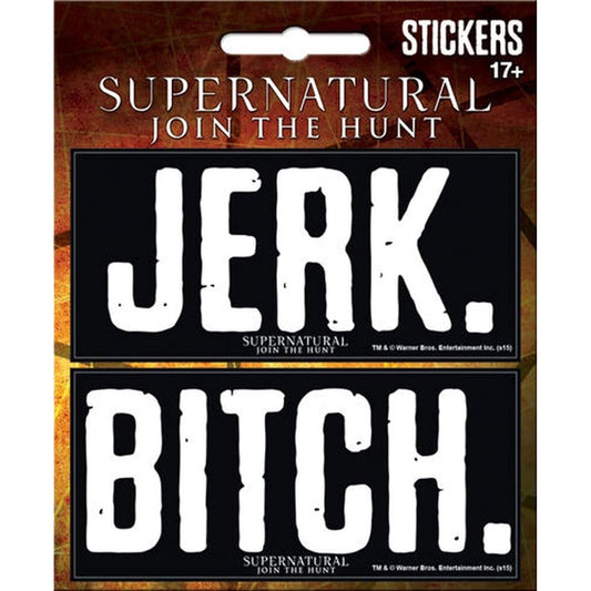 Ata-Boy Supernatural "Jerk" and "" Sticker Set