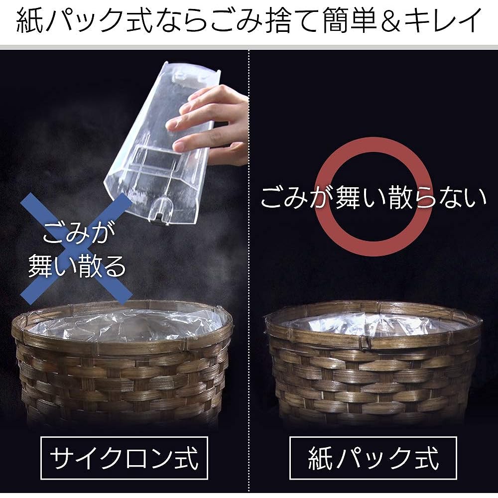Iris Ohyama Vacuum Cleaner Cordless Stick Cleaner Paper Pack Lightweight Cyclone Power Head Small Holder Freestanding Electrostatic Mop IC-SLDCP5 Silver