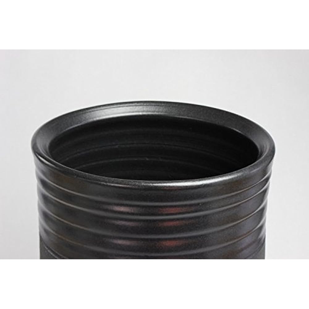 CtoC JAPAN Select Shigaraki Ware Umbrella Stand C320 Ceramic Width 24cm x Depth 24cm x Height 45cm Black Round Umbrella Stand Stylish Ceramic 4510542202795