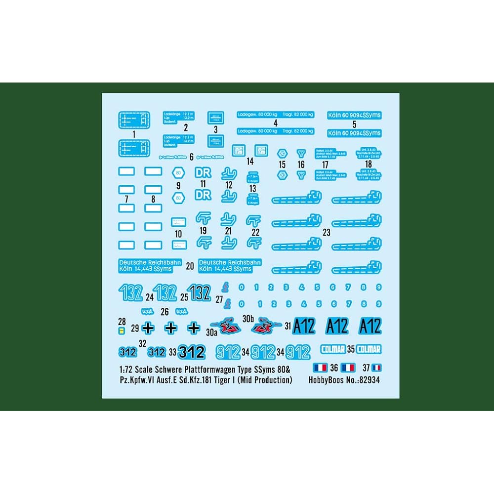 Hobby Boss 1/72 Fighting Vehicle Series German Army Ssyms Type 80 Heavy Wagon & Tiger I Heavy Tank Medium Type Plastic Model 82934