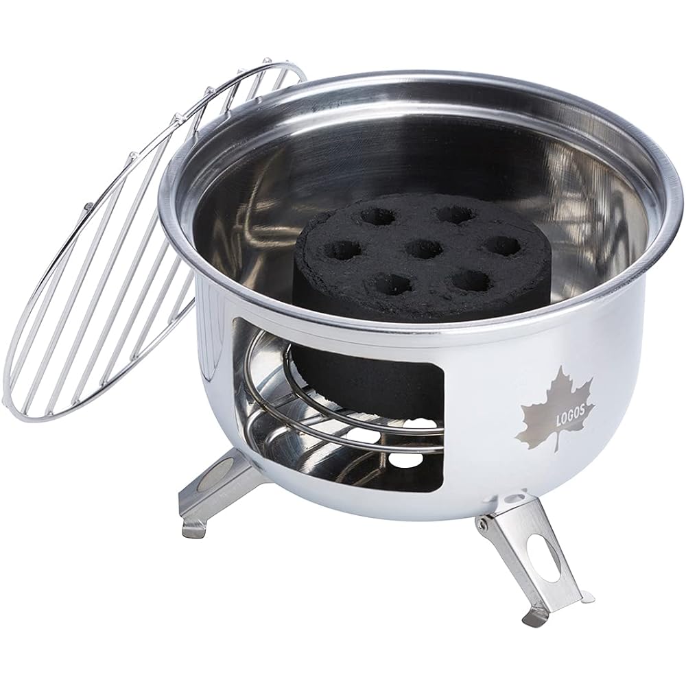 LOGOS mini bonfire stove 81062820 Silver [When assembled] (approx.) Width 15.3 x Depth 15.3 x Height 10.6 cm