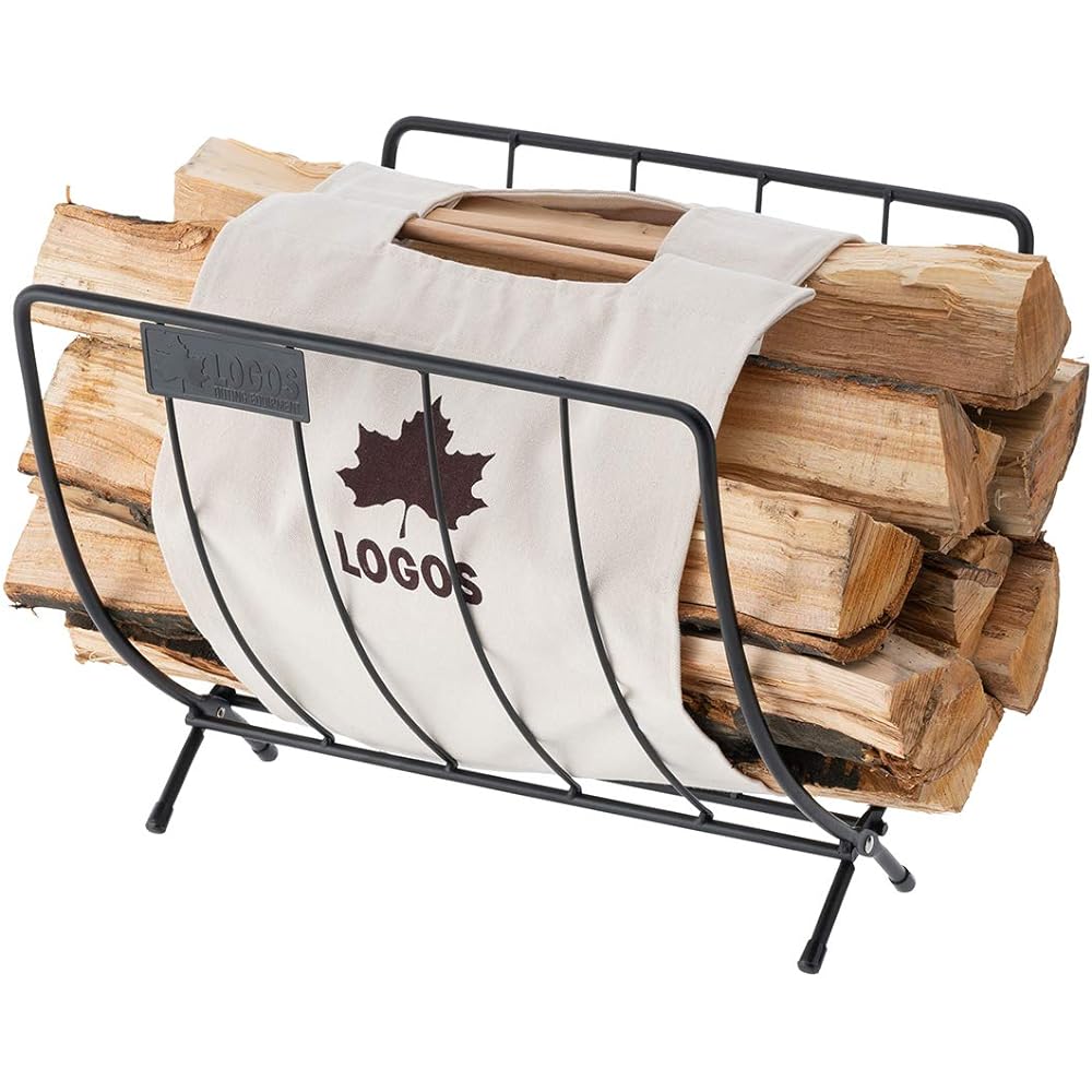 LOGOS Wide Firewood Rack Wood Table 81064183 Camping Folding Outdoor Table