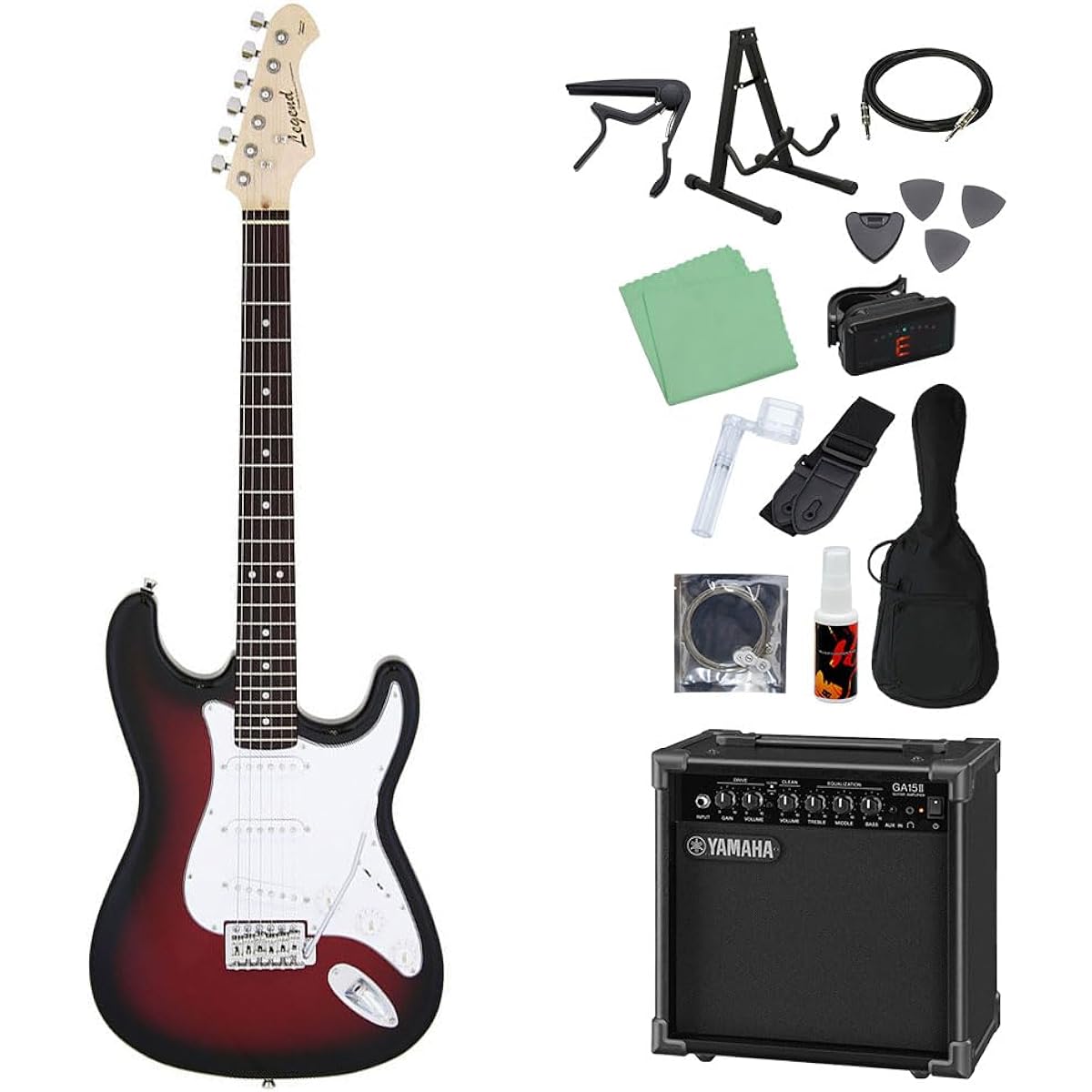 LEGEND LST-Z Electric Guitar Beginner 14-piece Set [Yamaha Amplifier Included] RBS Stratocaster Type Legend