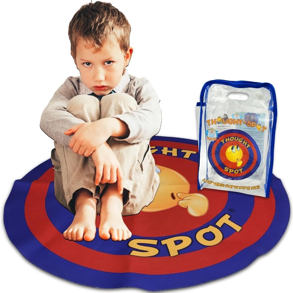 Thought Spot 24 inch portable mat for specialty time outs & behavior situations, eco-friendly, thin, flexible, non-slip, latex free, rubber free, non-toxic, 100% recyclable, waterproof.