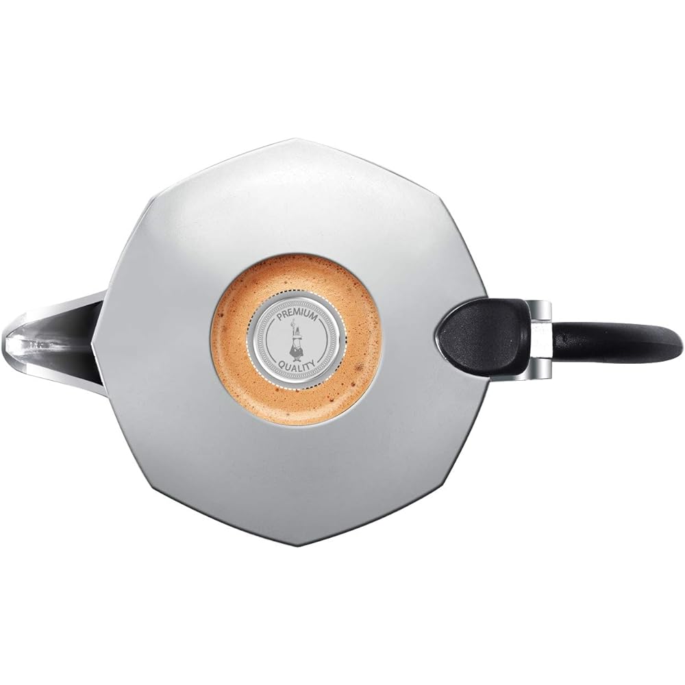 BIALETTI Silver 4 Cup Direct Fire Espresso Maker Brikka 6784