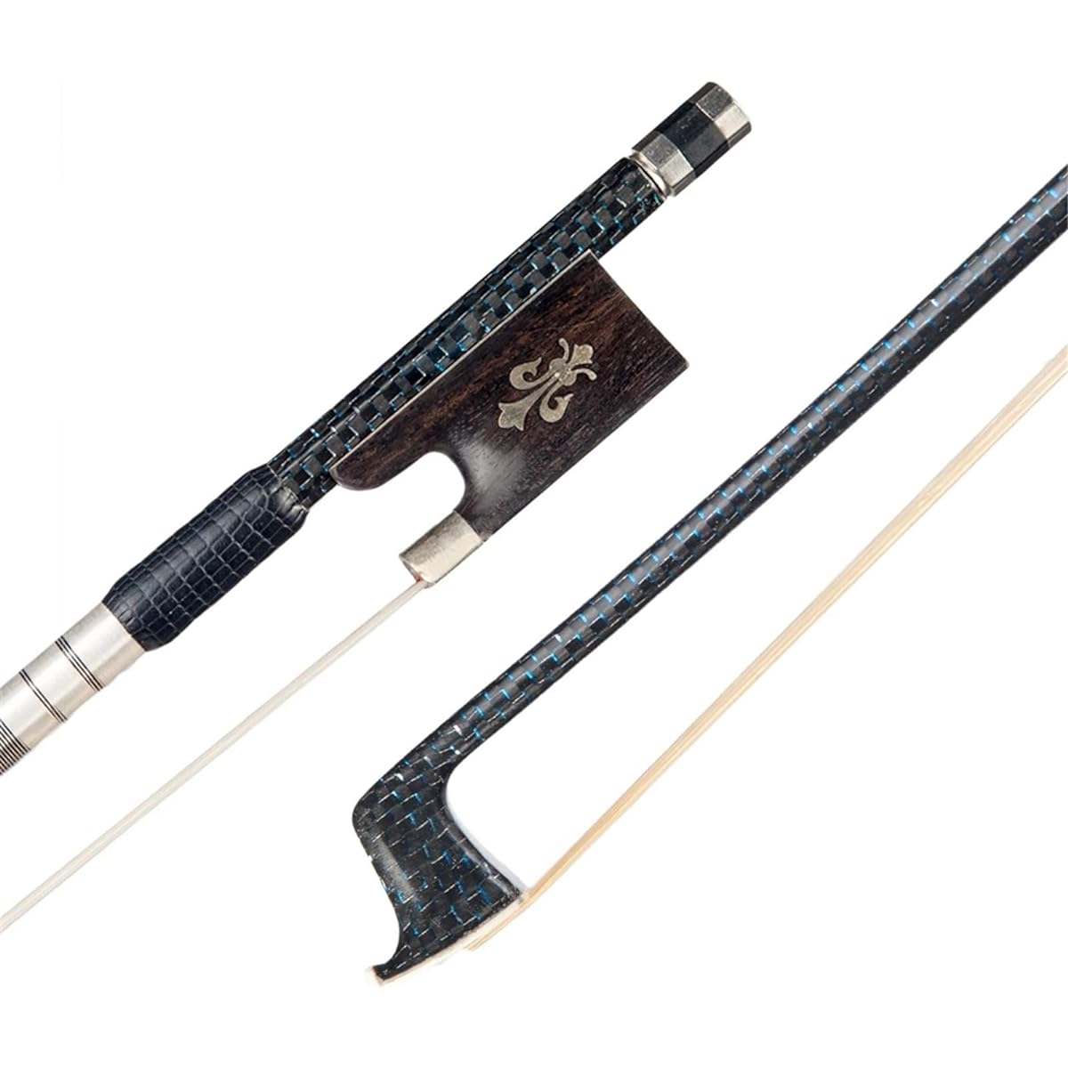 Violin Bow 4/4 Violin Fiddle Bow Braided Carbon Fiber Bow Balanced Unique Design