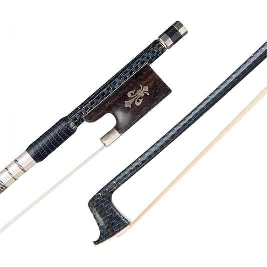 Violin Bow 4/4 Violin Fiddle Bow Braided Carbon Fiber Bow Balanced Unique Design