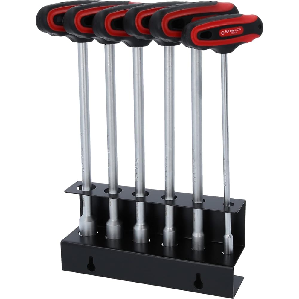 KS TOOLS CHROMEplus T-handle socket key set, 6 pcs, 6-14mm CHROMEplus T-handle socket key set 6 pcs 6-14mm 158.5000