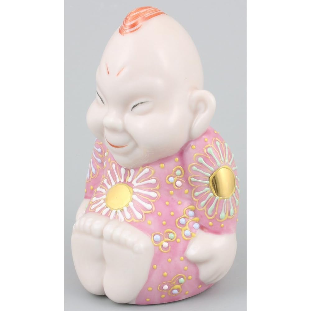 Kutani Ware God of Fortune Billiken No. 3 Pink Sashimi A-0019
