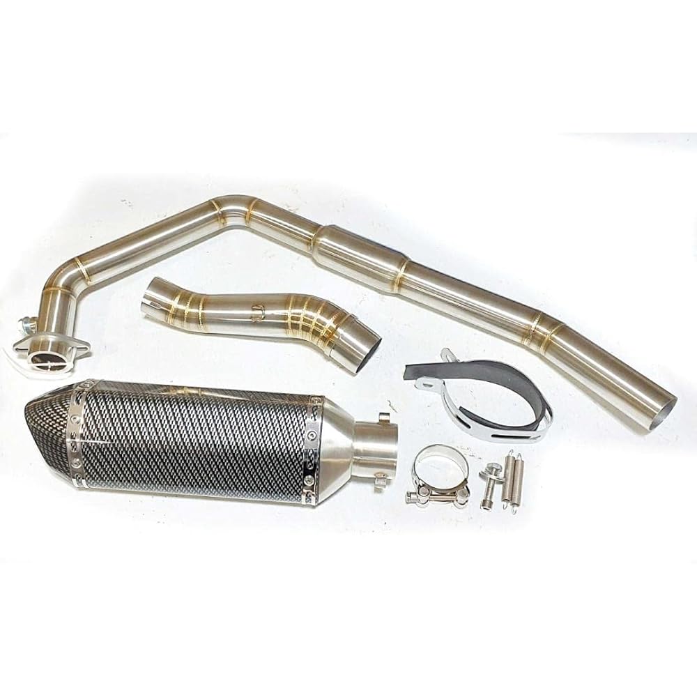 [CBR250R MC41 late model (2014 model and later) pipe stainless exhaust pipe] [Carbon fake 2 total length 37cm with baffle]