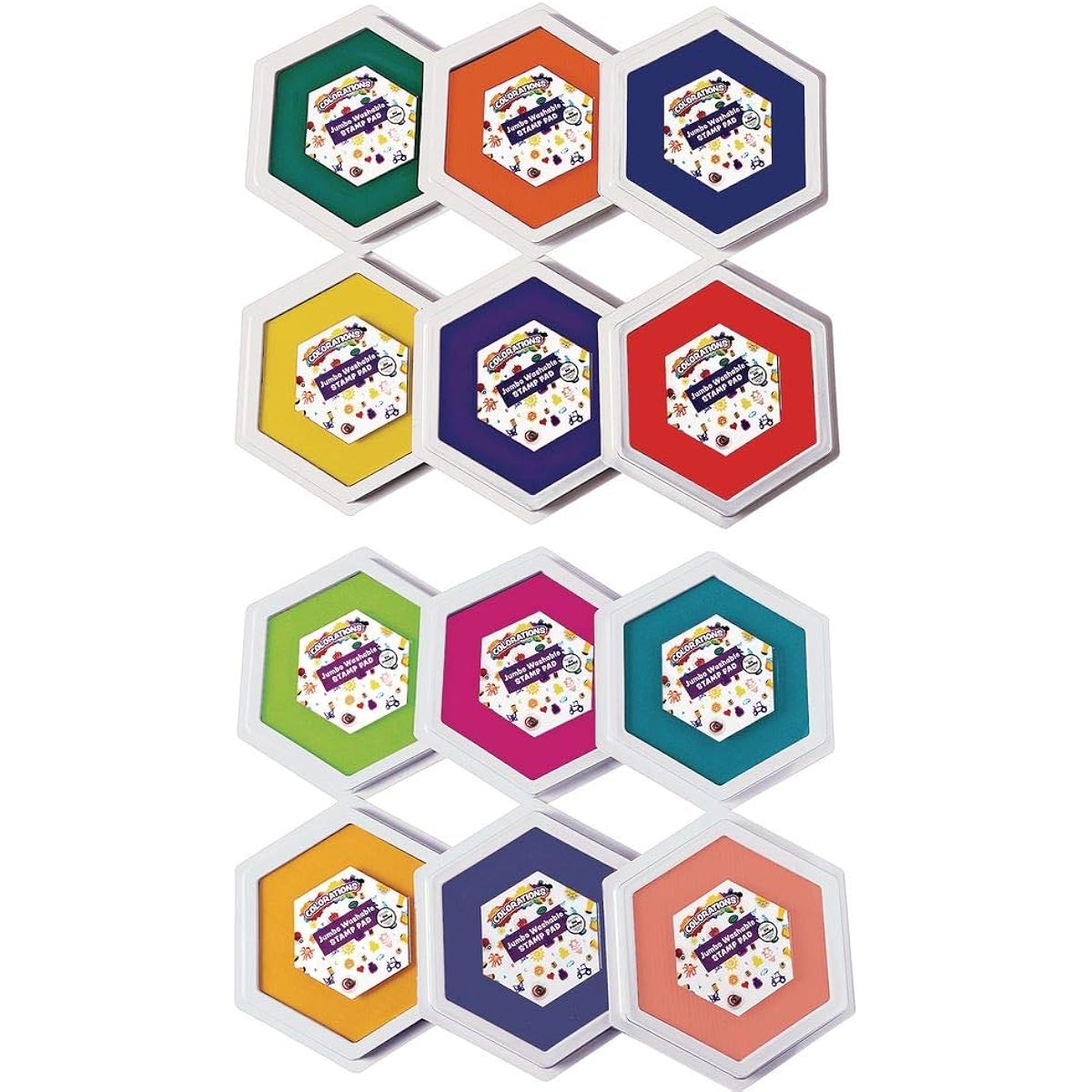 Colorations Jumbo Washable Stamp Pads - Both Sets