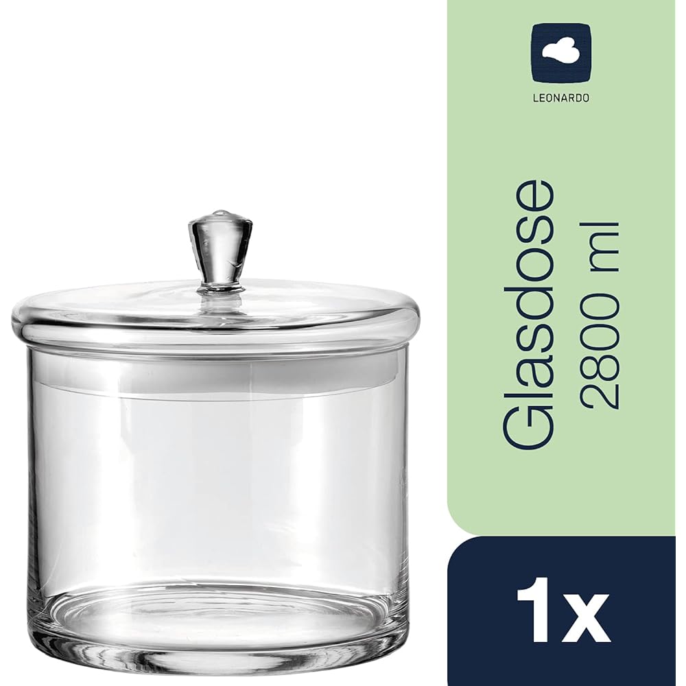 LEONARDO Storage Container Clear Size:∅18×H20cm Storage Container 20x18cm Top 031305