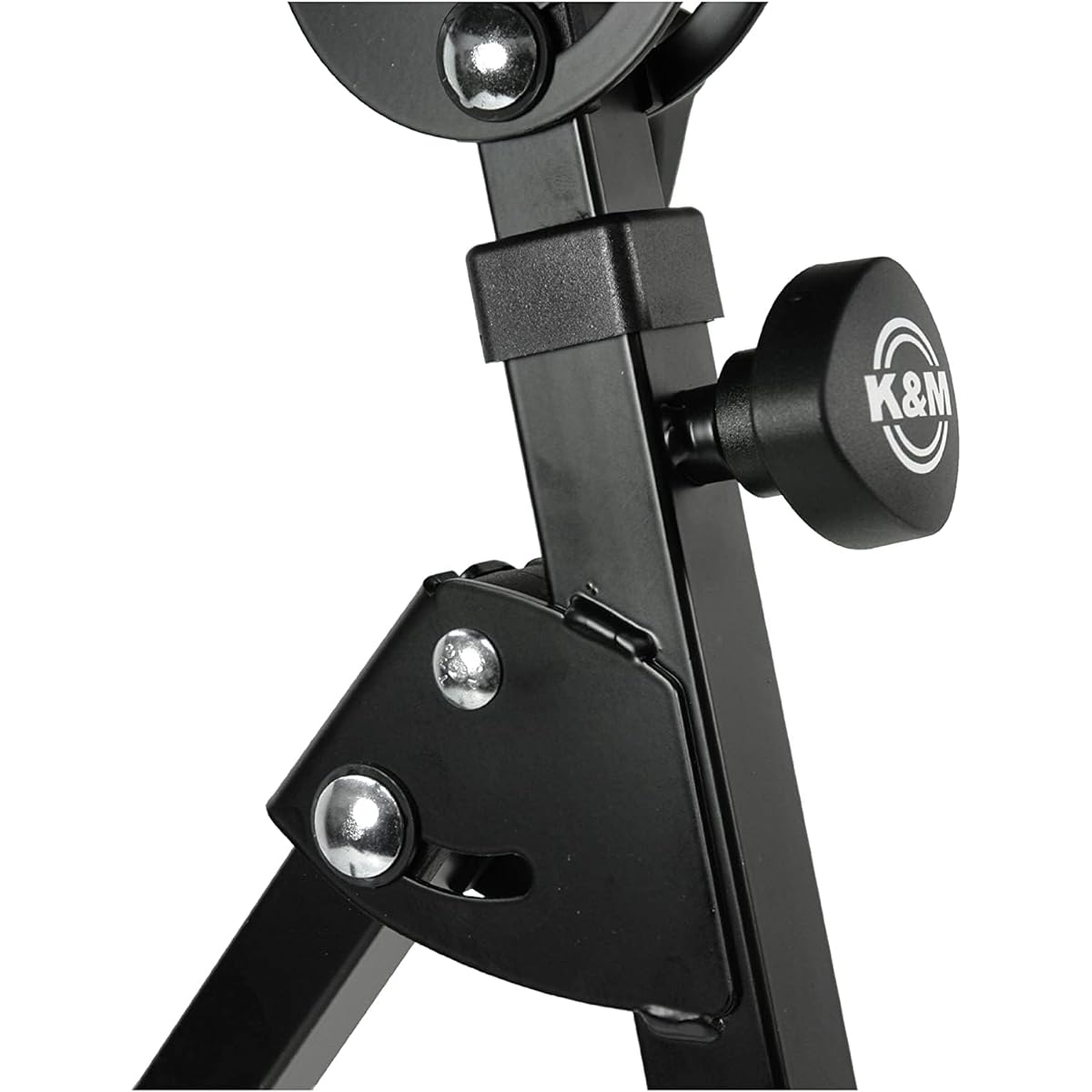 K&M Pneumatic Stool Seat: Synthetic Leather [14047] Color: Black
