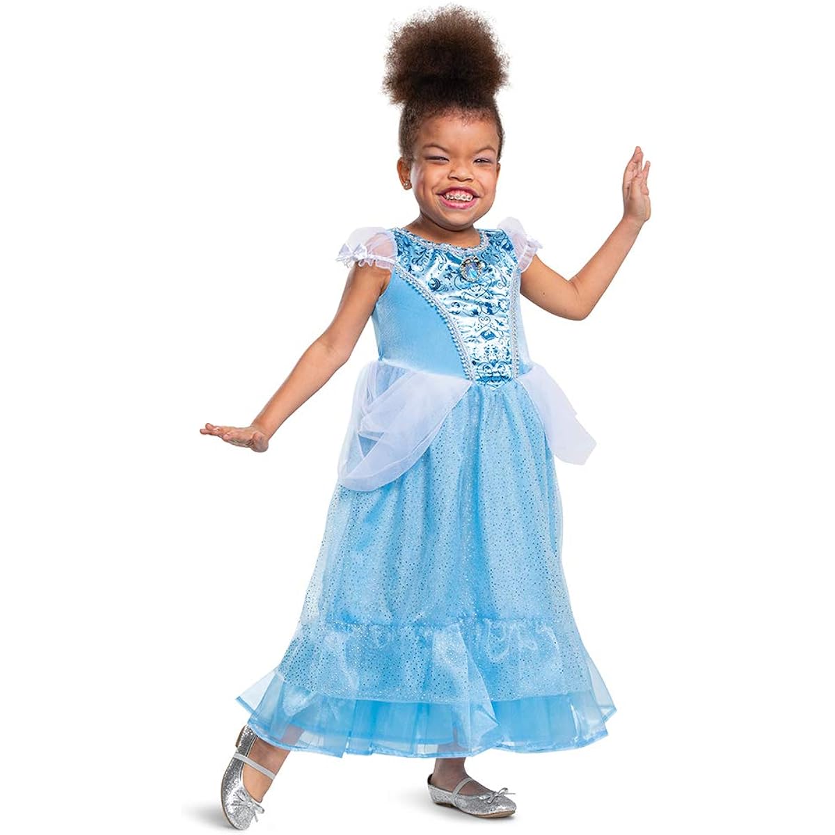 Disguise Girls Cinderella Adaptive Costume for Kids - Official Disney Cinderella Costume with Accessibility Features