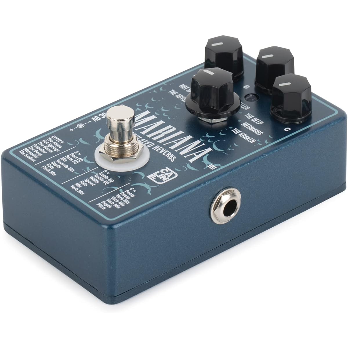 Caline CP-507 Mariana Modulating Reverb Pedal (7 Types of Reverb) Aluminum Alloy Casing