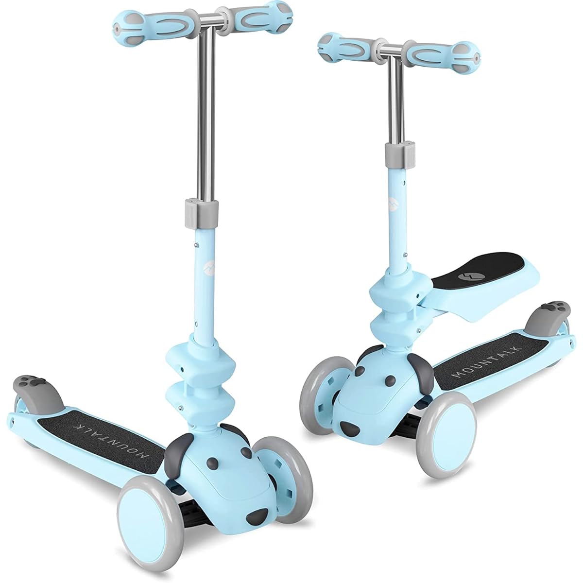 Mountalk Toddler Folding Scooter, Kids 3 Wheel Scooter for Boys and Girls, Adjustable Height, LED Wheels
